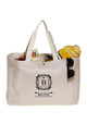 18W x 13H inch Snap Button Heavy Cotton Beach Bags  - Image 3