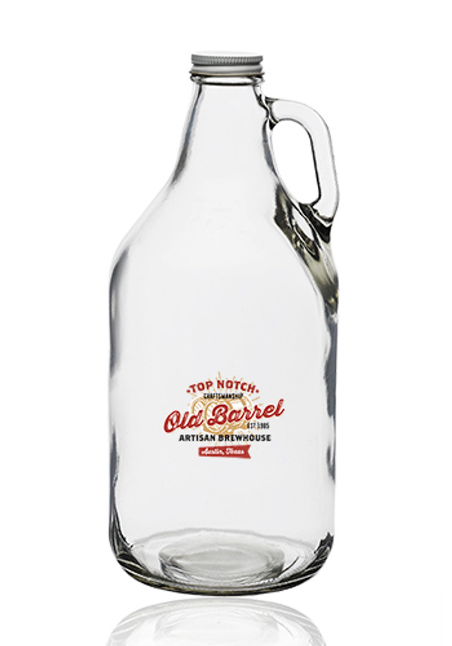 64 oz. Clear Glass Beer Growlers