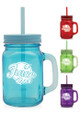 15 oz. Colored Mason Jars with Straw - Image 6
