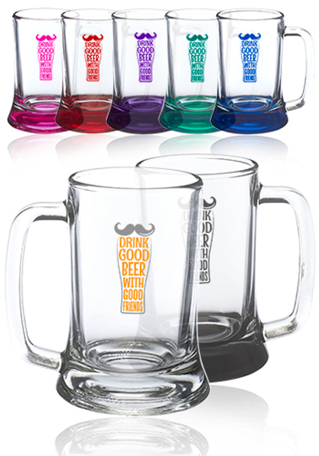 9.75 oz. Brussels Glass Beer Mugs - Image 3