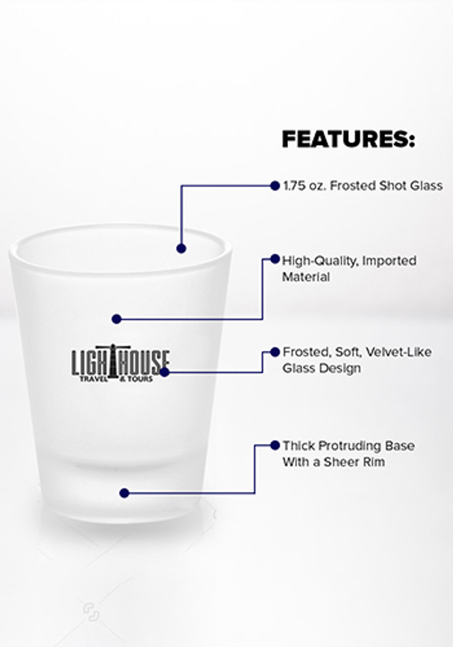 1.75 oz. Frosted Glass Shot Glasses  - Image 4