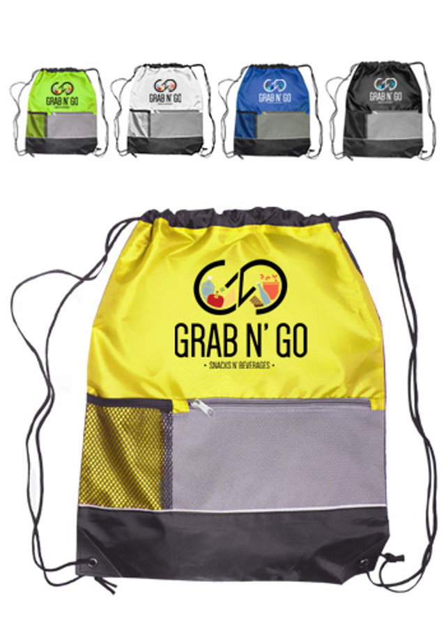 Front Pocket Drawstring Backpacks - Image 3