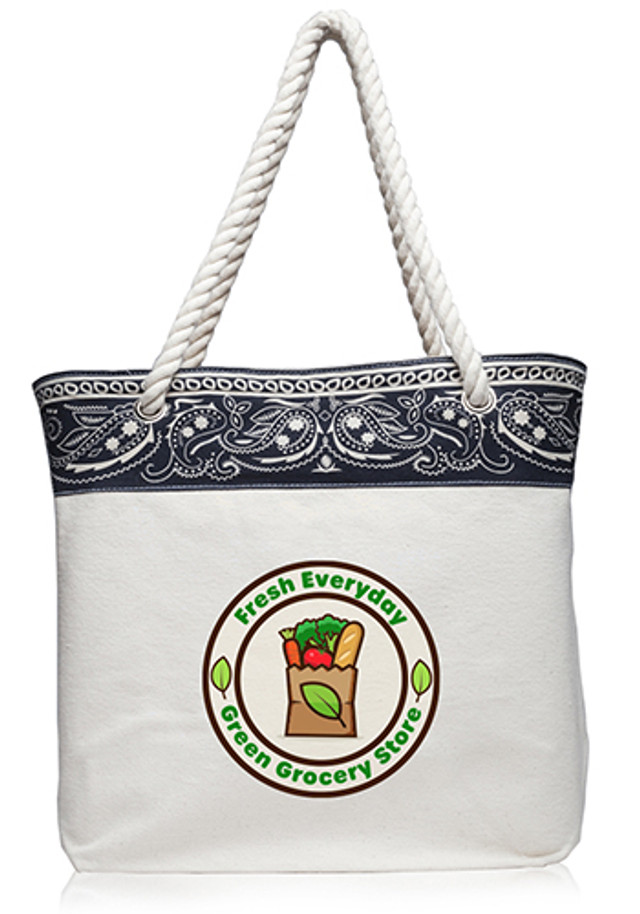 Paisley Pattern Canvas Tote Bags - Image 3