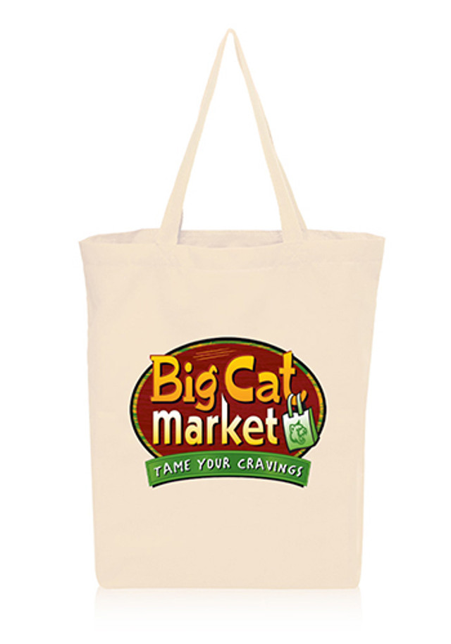 14W x 16H inch Gusseted Cotton Tote Bags