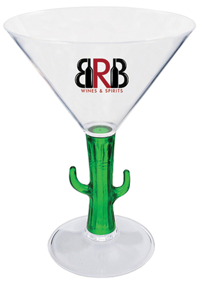 10 oz. Novelty Stem Plastic Martini Glasses