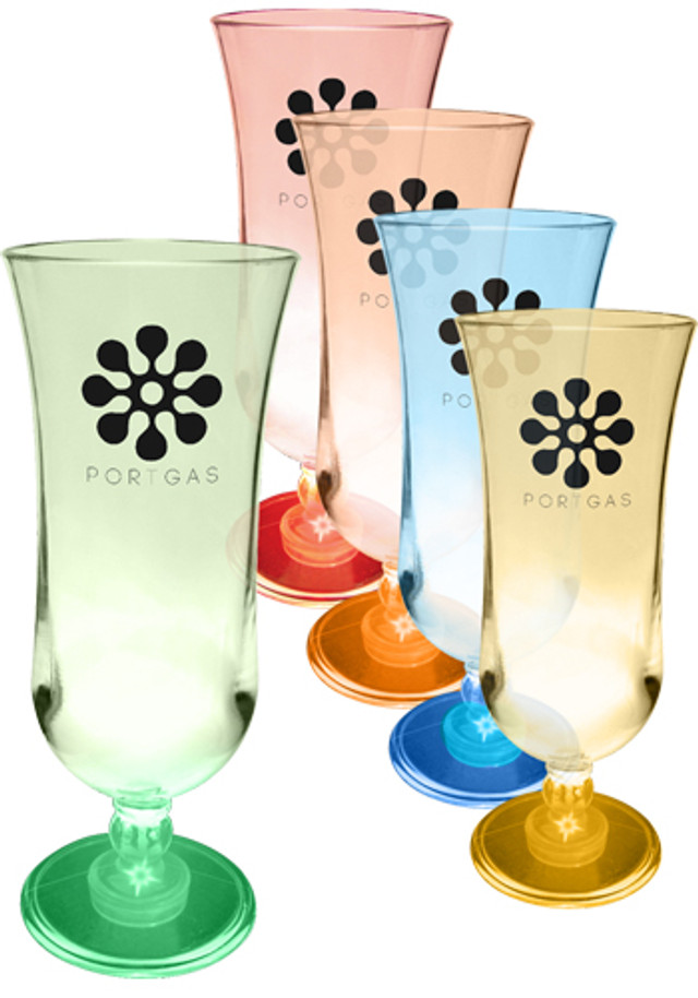 15 oz. Lighted Stem Plastic Hurricane Glasses  - Image 3