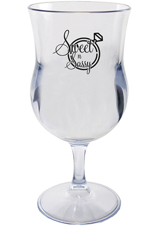 14 oz. Poco Grande Clear Plastic Hurricane Glasses