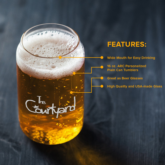 16 oz. ARC Can Shaped Beer Glasses  - Image 5