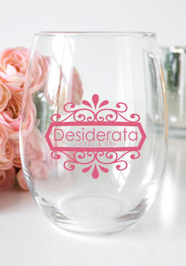 15 oz. Arc Stemless Etched Wine Glasses  - Image 4