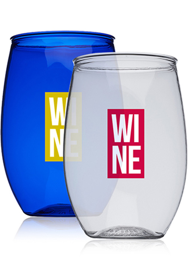 16 oz. Plastic Stemless Wine Glasses  - Image 4