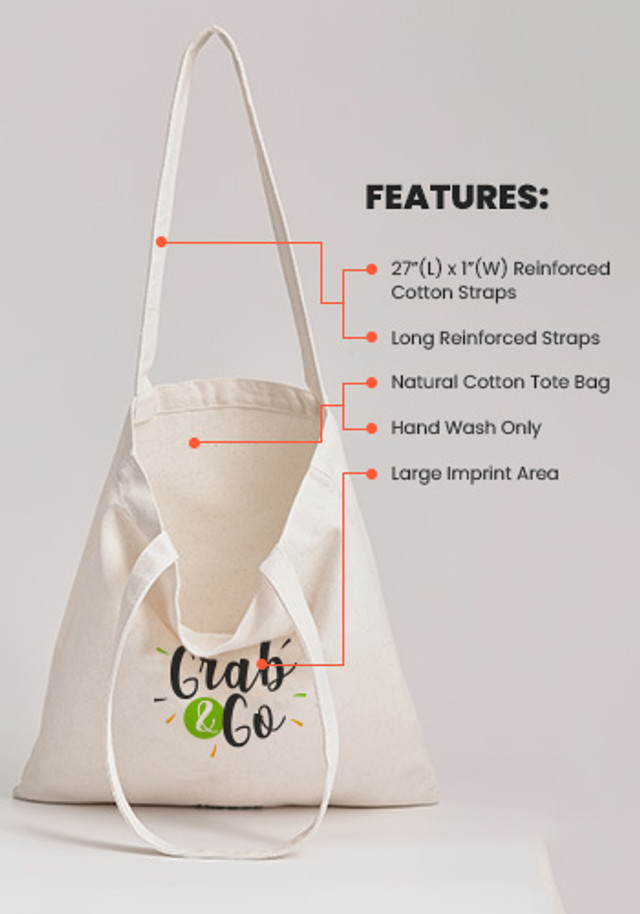 Natural Cotton Fiber Tote Bags  - Image 5
