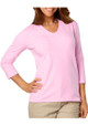 Blue Generation Ladies 3/4 Sleeve V-Neck Tee Shirts  - Image 3