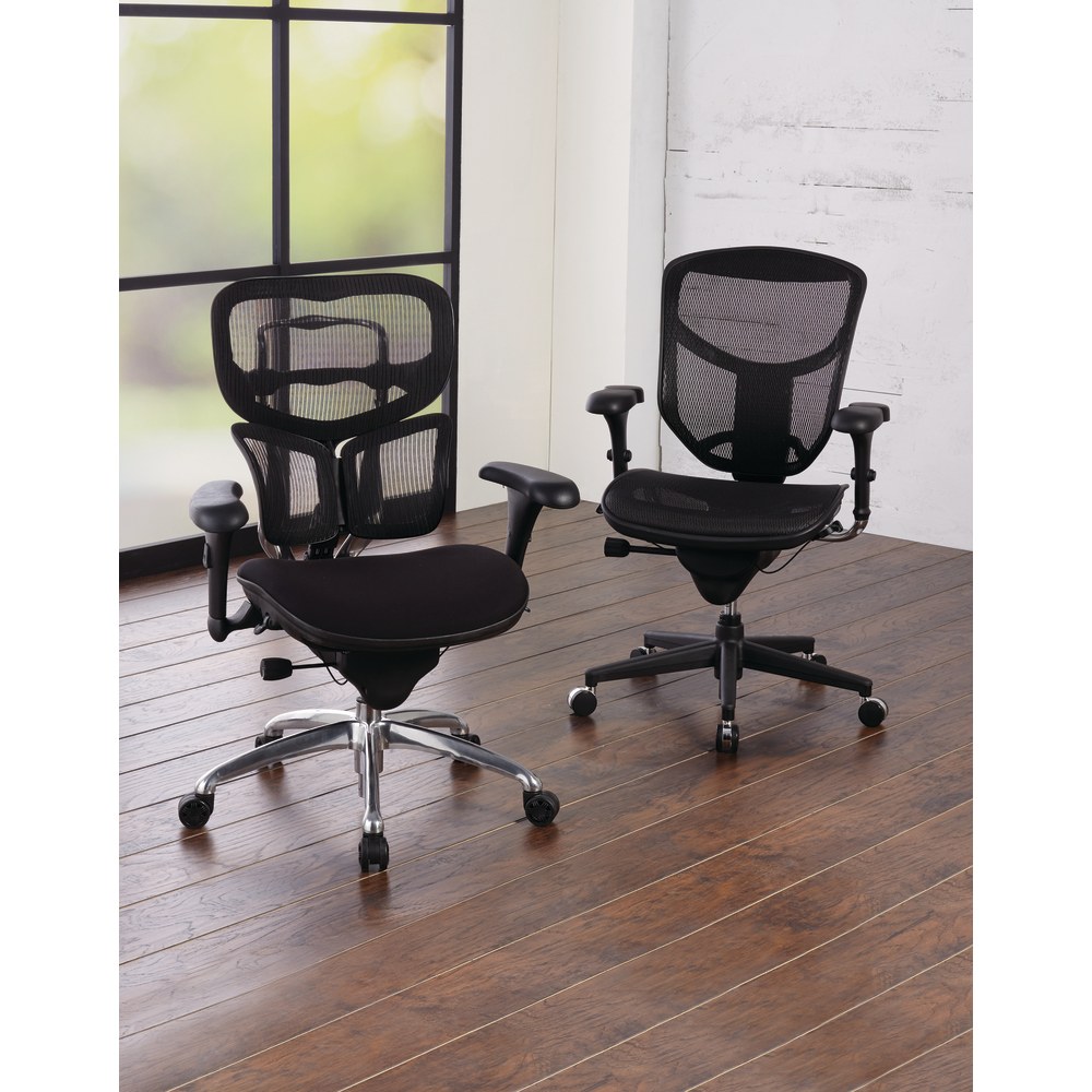 WorkPro Quantum 9000 Series Ergonomic Mesh/Mesh Mid-Back Office Chair, Black/Black, BIFMA Compliant  - Image 4