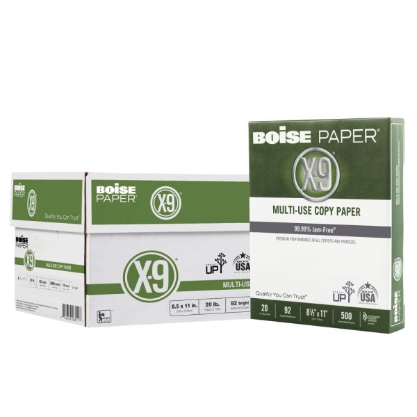 Boise X-9 Multi-Use Printer & Copy Paper, White, Letter (8.5