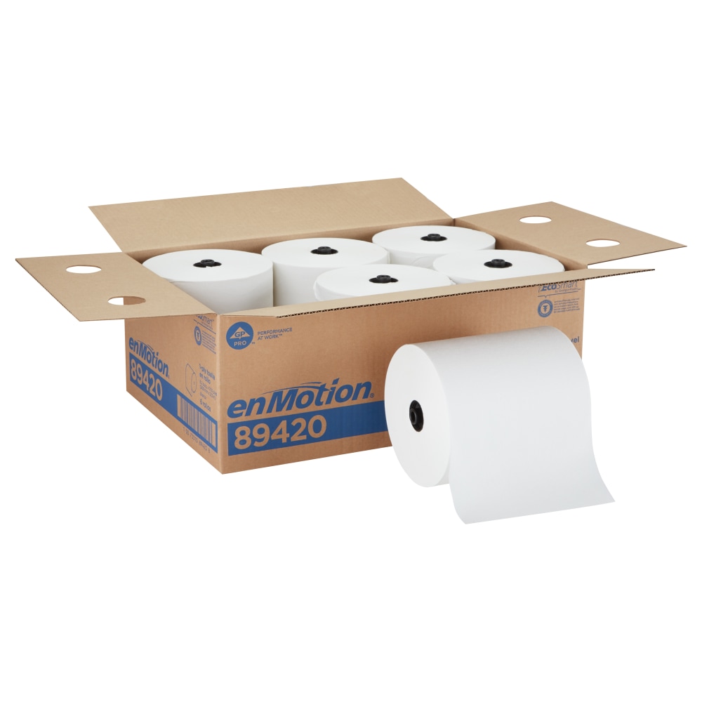 enMotion by GP PRO, 1-Ply, 8.2" x 700', White, 6 Rolls per Case