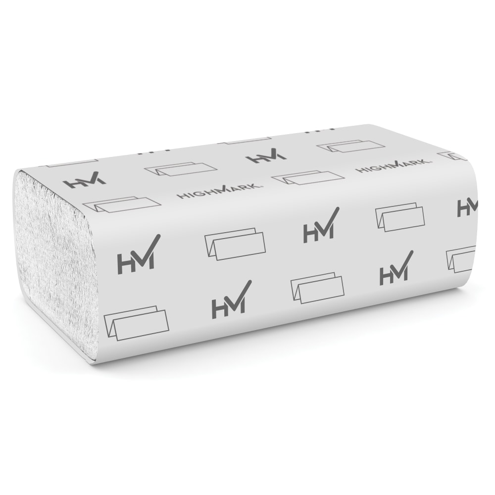 Highmark ECO Multi-Fold 1-Ply Paper Towels, 250 Sheets Per Pack, Case Of 16 Packs  - Image 3