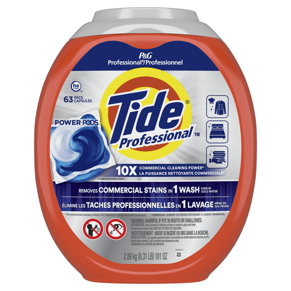 Tide Professional Commercial Power PODS Laundry Detergent, 63 PODS Per Pack, Case Of 4 Packs  - Image 3