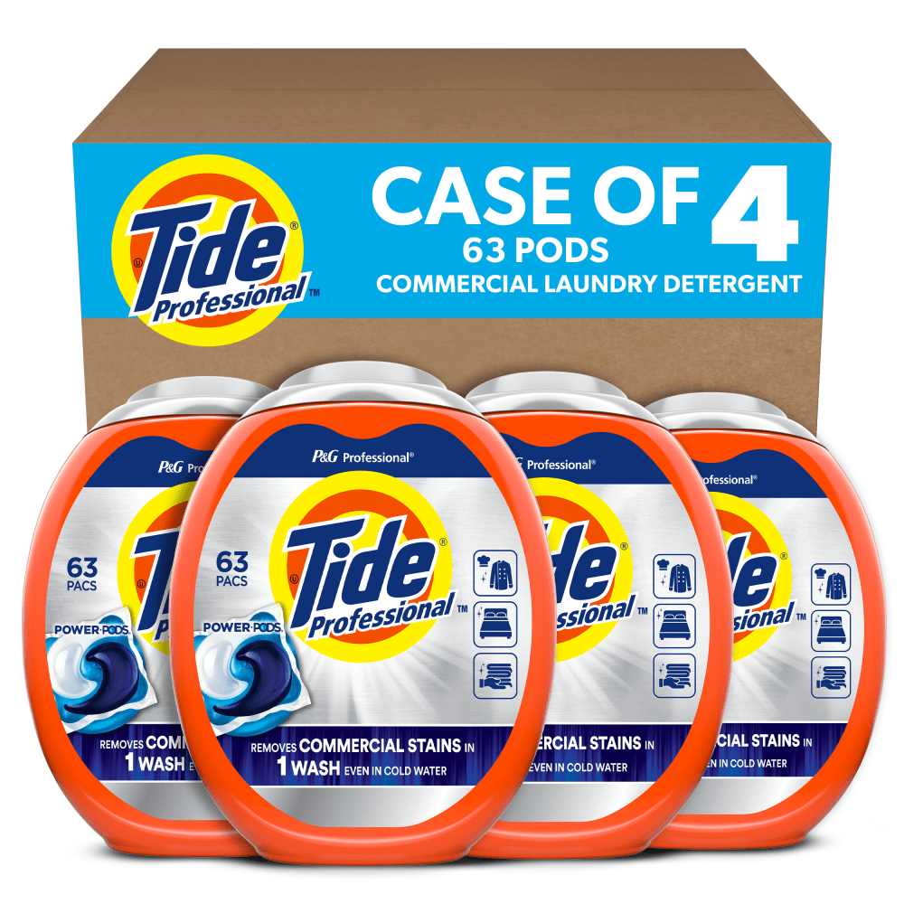 Tide Professional Commercial Power PODS Laundry Detergent, 63 PODS Per Pack, Case Of 4 Packs  - Image 4