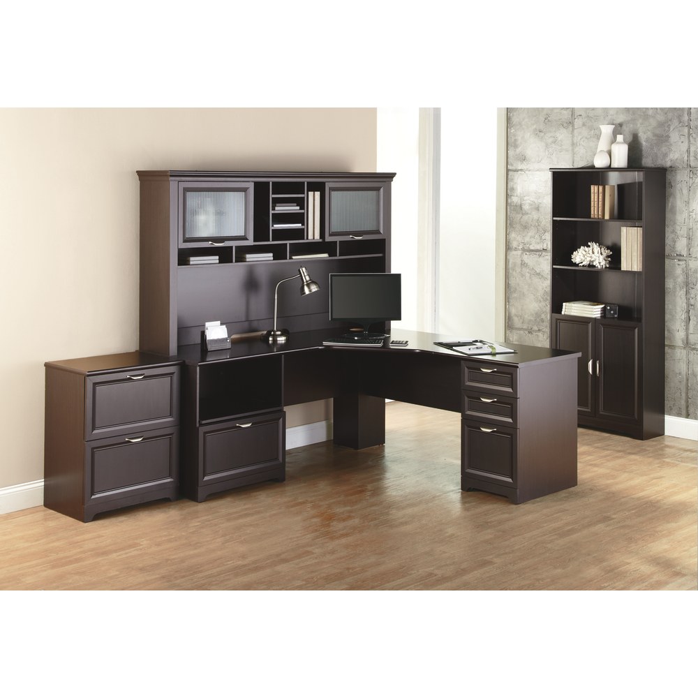 Magellan Performance 71"W L-Shaped Corner Desk, Espresso  - Image 3