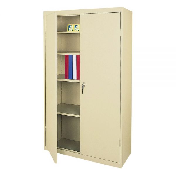 36"W Steel 5-Shelf Cabinet, Putty