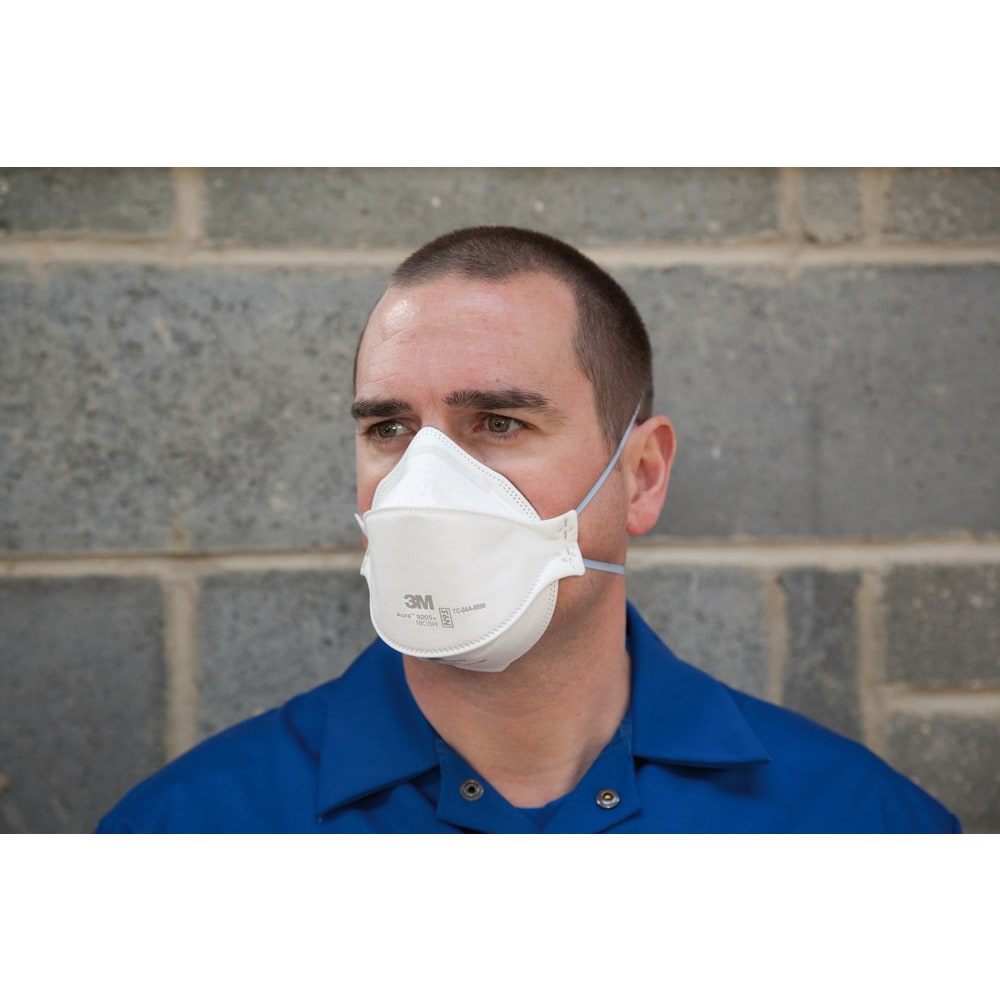 3M Aura N95 Particulate Respirators, 9205+, White, Pack Of 240 Respirators  - Image 3