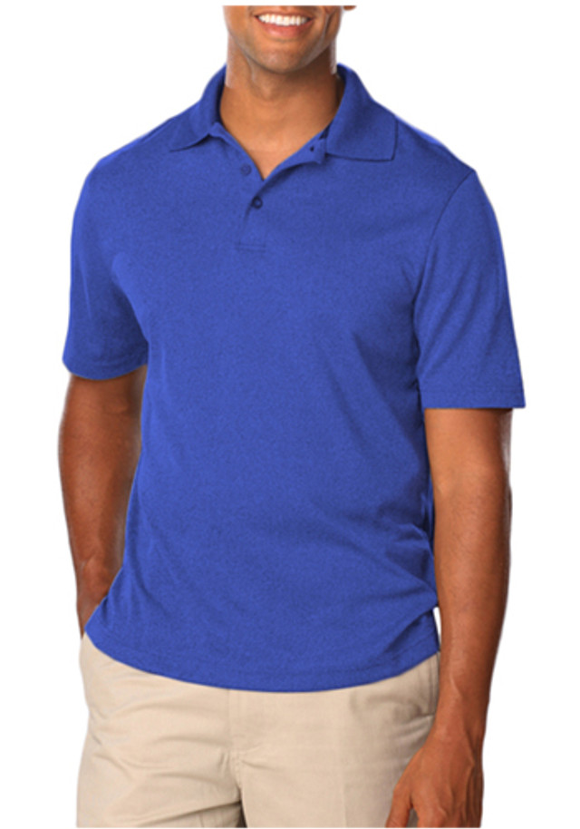 Blue Generation Mens Heather Polo Shirts  - Image 4
