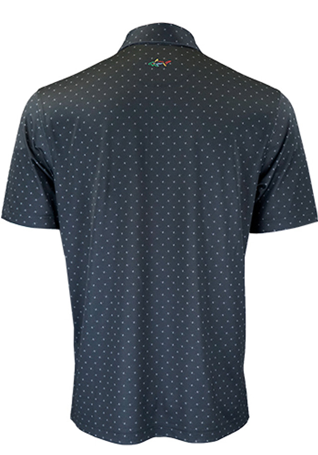 Greg Norman Men's Micro Pique Spinner Print Polo  - Image 4