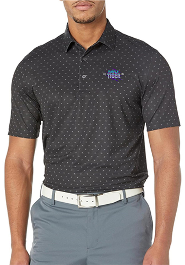 Greg Norman Men's Micro Pique Spinner Print Polo