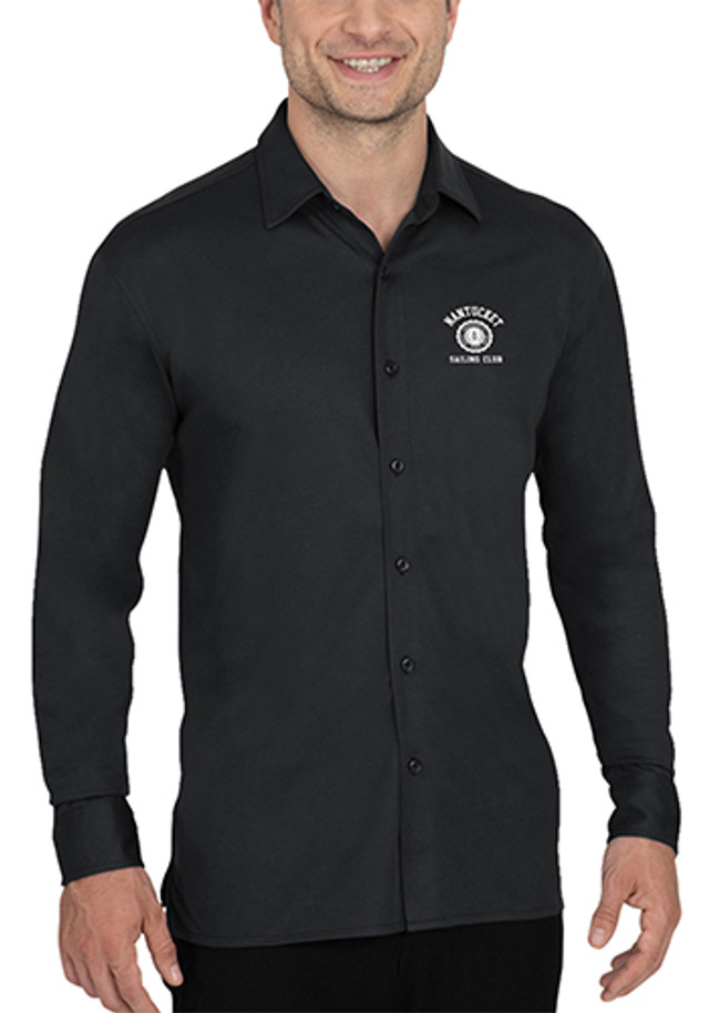 Essentials Men's Knit Stretch Long Sleeve Shirt