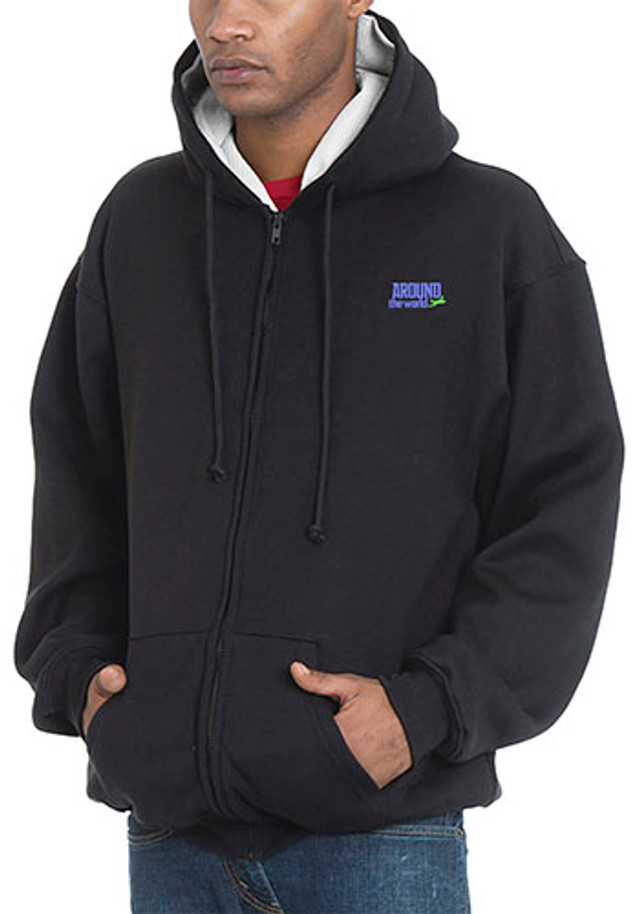 Bayside Adult USA Made Full-Zip Hooded Sweatshirt  - Image 3