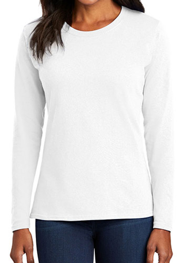 Port & Company® Ladies Long Sleeve Core Cotton Tee