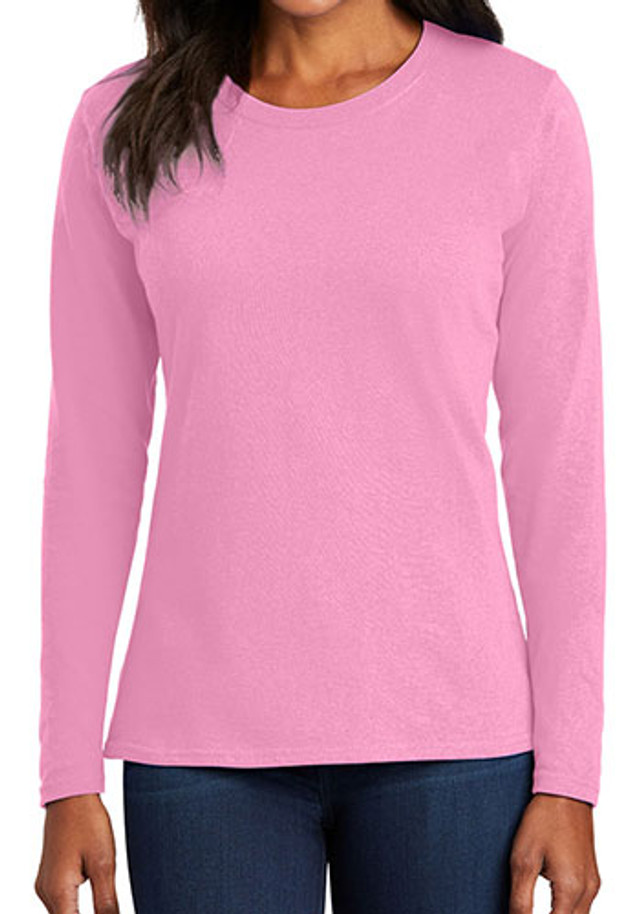 Port & Company® Ladies Long Sleeve Core Cotton Tee  - Image 5