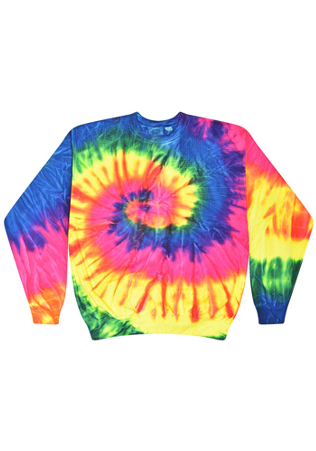 Tie-Dye Adult Crew Neck Fleece Shirt H8100  - Image 4