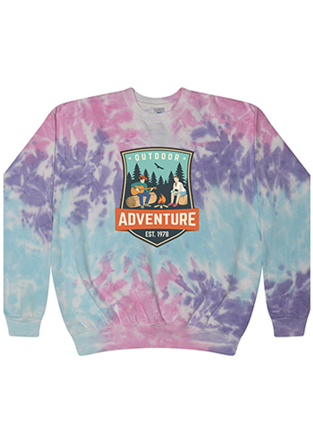 Tie-Dye Adult Crew Neck Fleece Shirt H8100