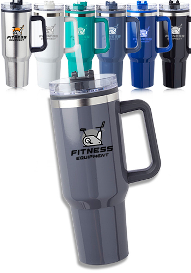 40 oz. Hugo Plastic Interior Stainless Steel Travel Mugs