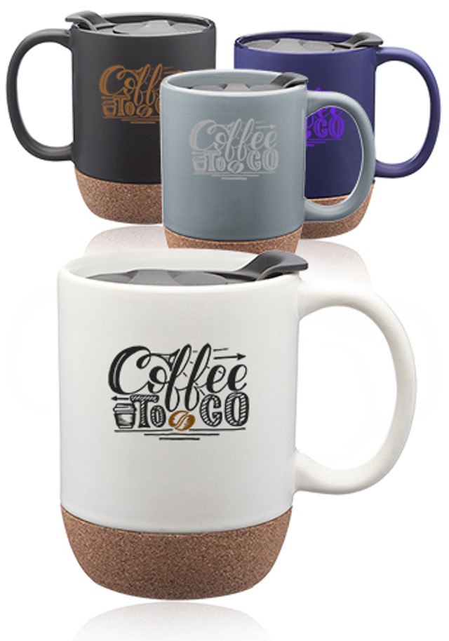 13 oz. Barista Ceramic Mugs with Cork Bottom