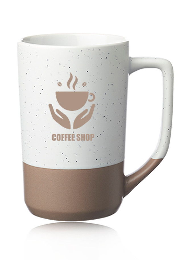 17 oz. Speckle Glazed Two Tone Ceramic Mugs