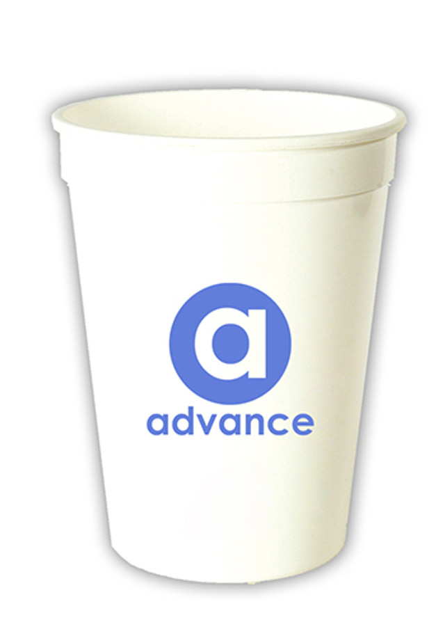 Smooth 16 oz White Stadium Cups