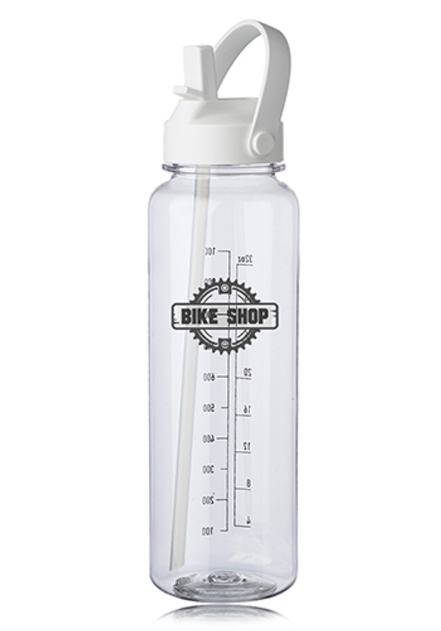 40 oz. Stella Plastic Water Bottle with Measurements