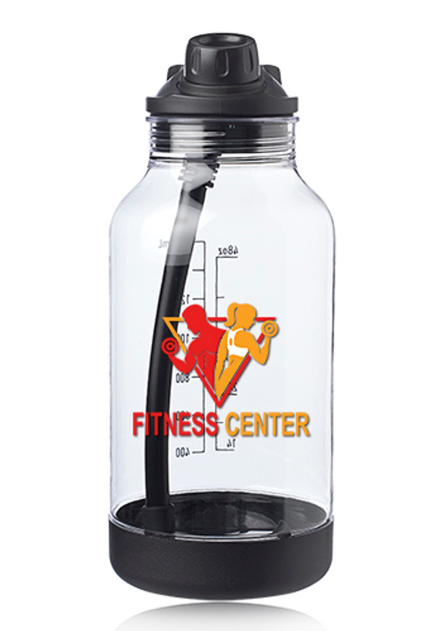 64 oz. Plastic Sports Bottles with Capacity Markings