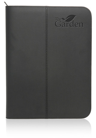 Zippered Black Leather Portfolios  - Image 4