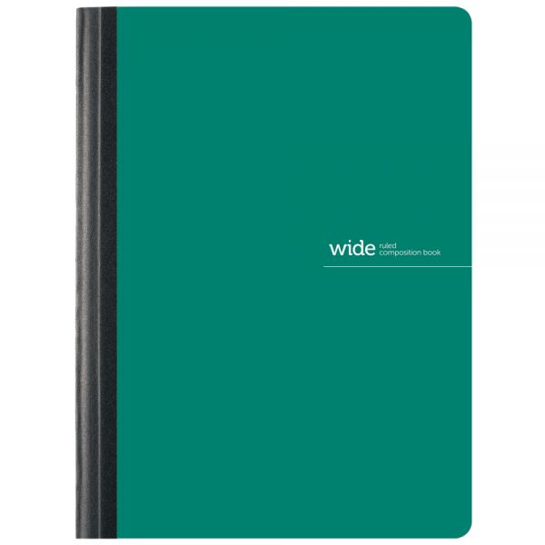 Poly Composition Book, 7-1/2" x 9-3/4", Wide Ruled, 80 Sheets, Green