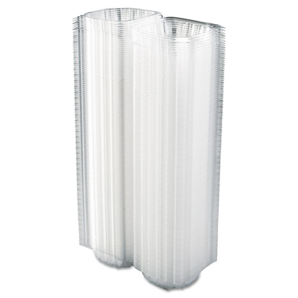 Dart ClearSeal Hinged-Lid Plastic Containers, 5.8 x 6 x 3, Clear, Plastic, 125/Pack, 4 Packs/Carton  - Image 5