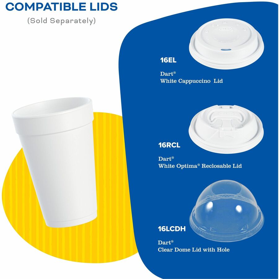 Dart J Cup 16 oz Insulated Foam Cups  - Image 5