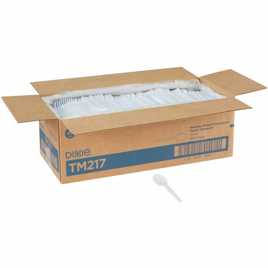 Dixie Heavy/Medium-Weight Spoons, White, Pack Of 1,000  - Image 3