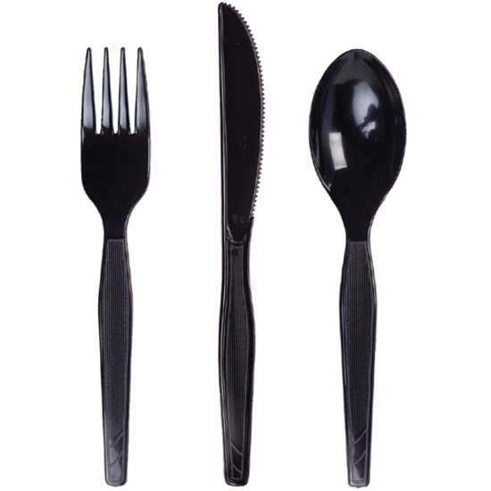 Dixie Medium-Weight Polystyrene Disposable Spoons, 5.613"L, Black, 1000 Per Case  - Image 4