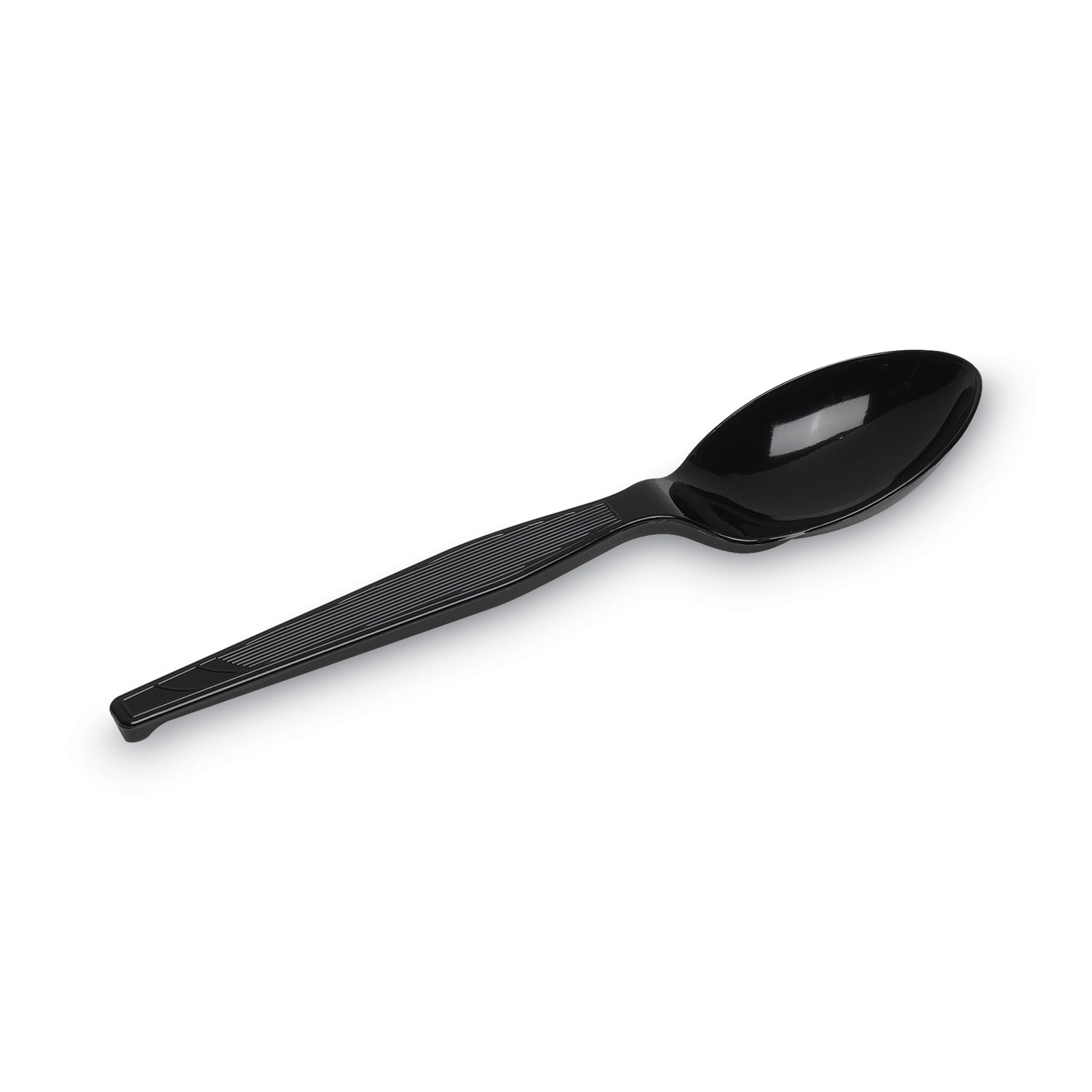 Dixie Medium-Weight Polystyrene Disposable Spoons, 5.613"L, Black, 1000 Per Case  - Image 3