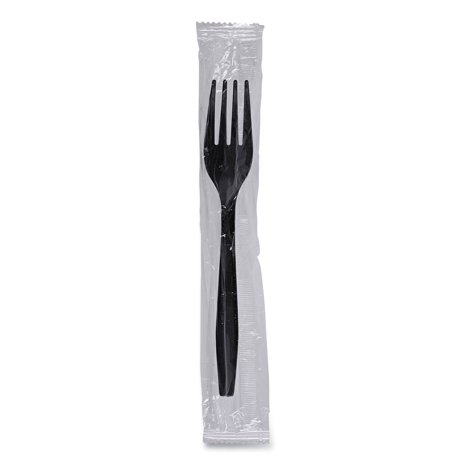 Boardwalk Heavyweight Wrapped Polypropylene Cutlery, Fork, Plastic, Black, 1,000/Carton  - Image 5