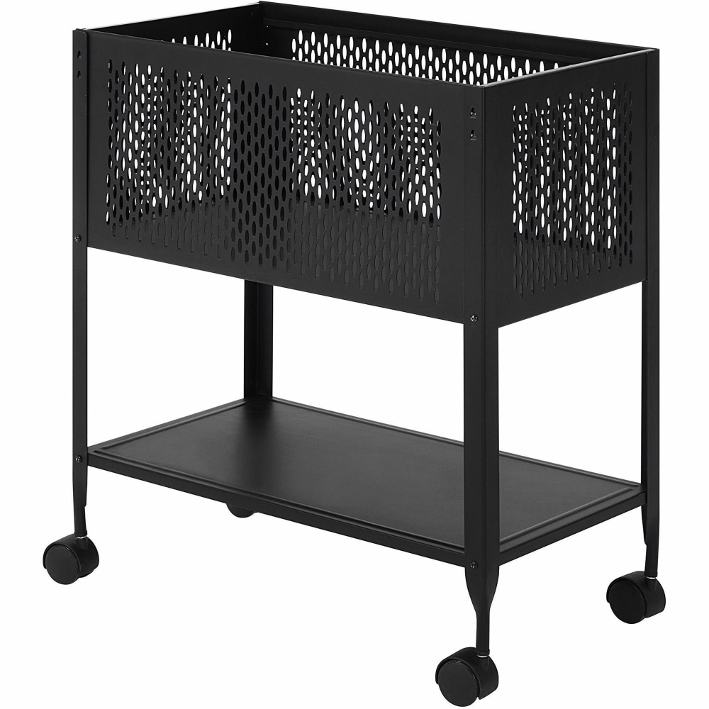 Lorell Steel Mesh Hanging Letter-Size Mobile File Cart, Black  - Image 5