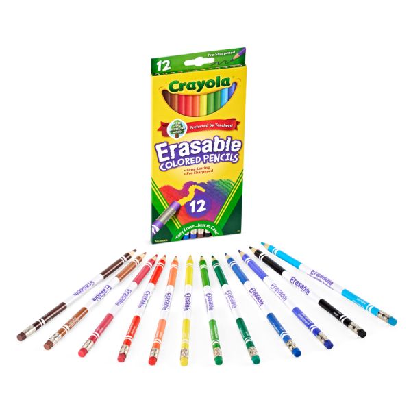 Crayola Erasable Colored Pencils, Pack Of 12 Pencils  - Image 5